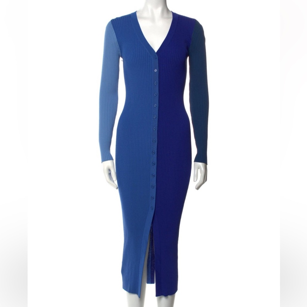 Staud Colorblock Midi Dress